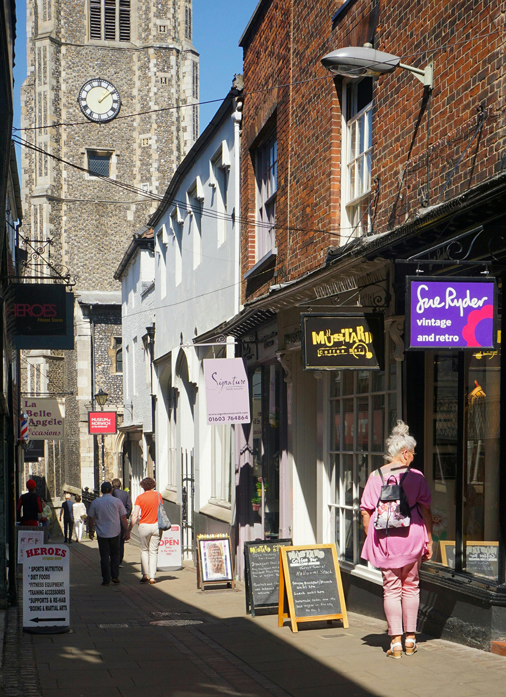 Retail street in Norwich