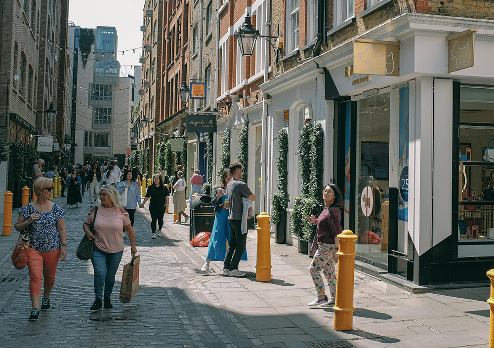 Retail street in London